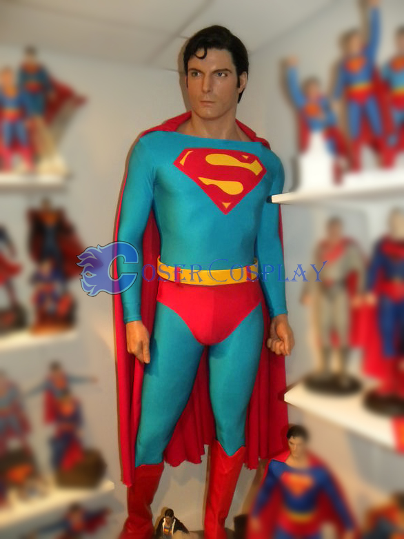 Superman Cosplay Costume Cape Catsuit